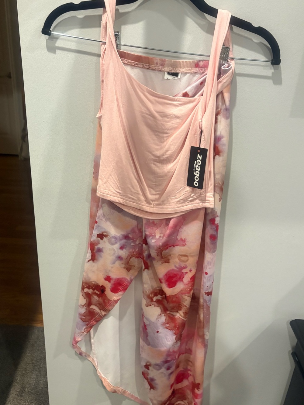 Tank Top with Watercolor Print Skirt